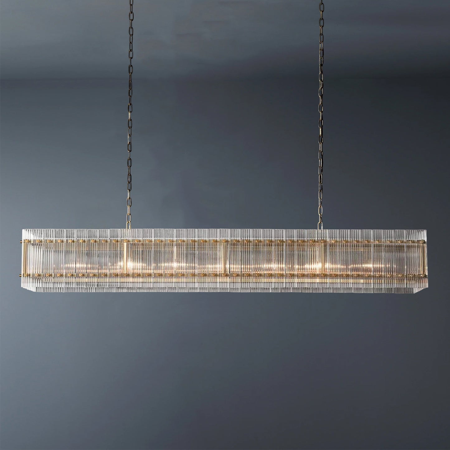 San Marcom Rectangular Crystal Chandelier 72"
