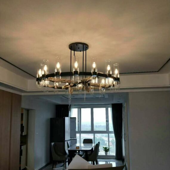 Ravelle Round Chandelier 60″, 20-Lights