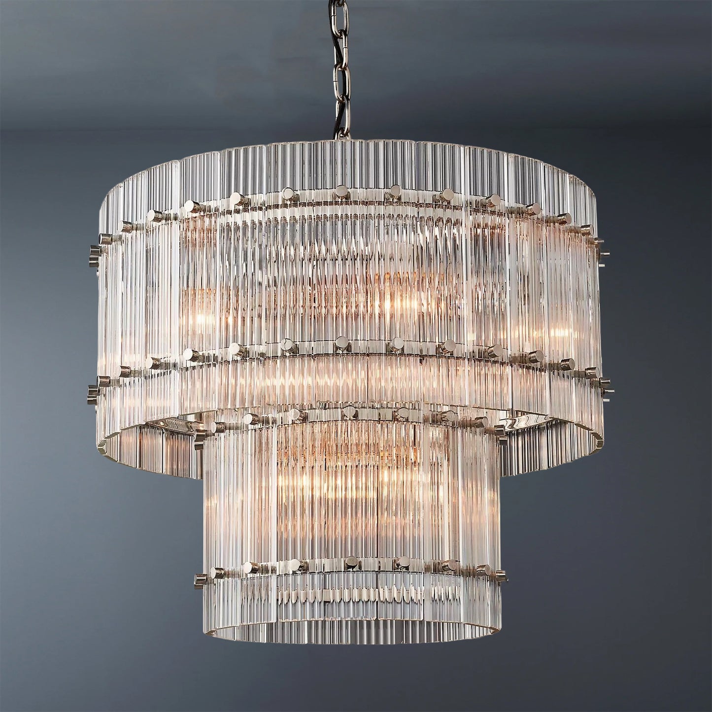San Marcom Modern 2-Tier Round Chandelier 22"
