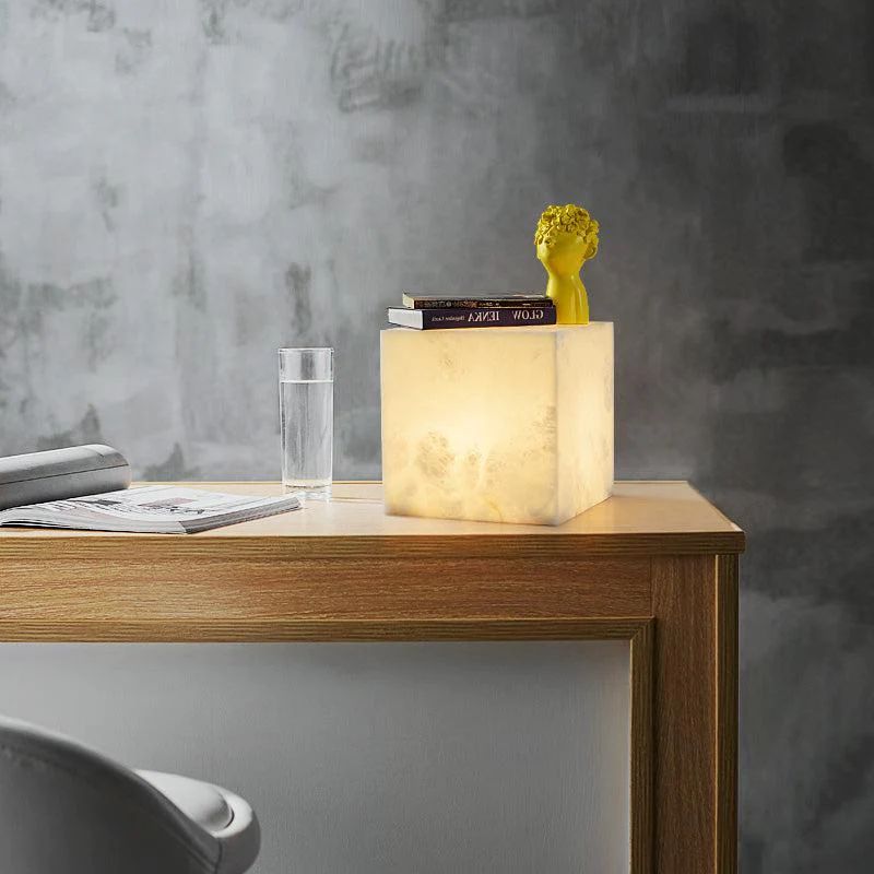 Janet Alabaster Cubic Table Light