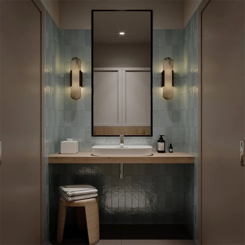 Long Alabaster Modern Wall Sconce
