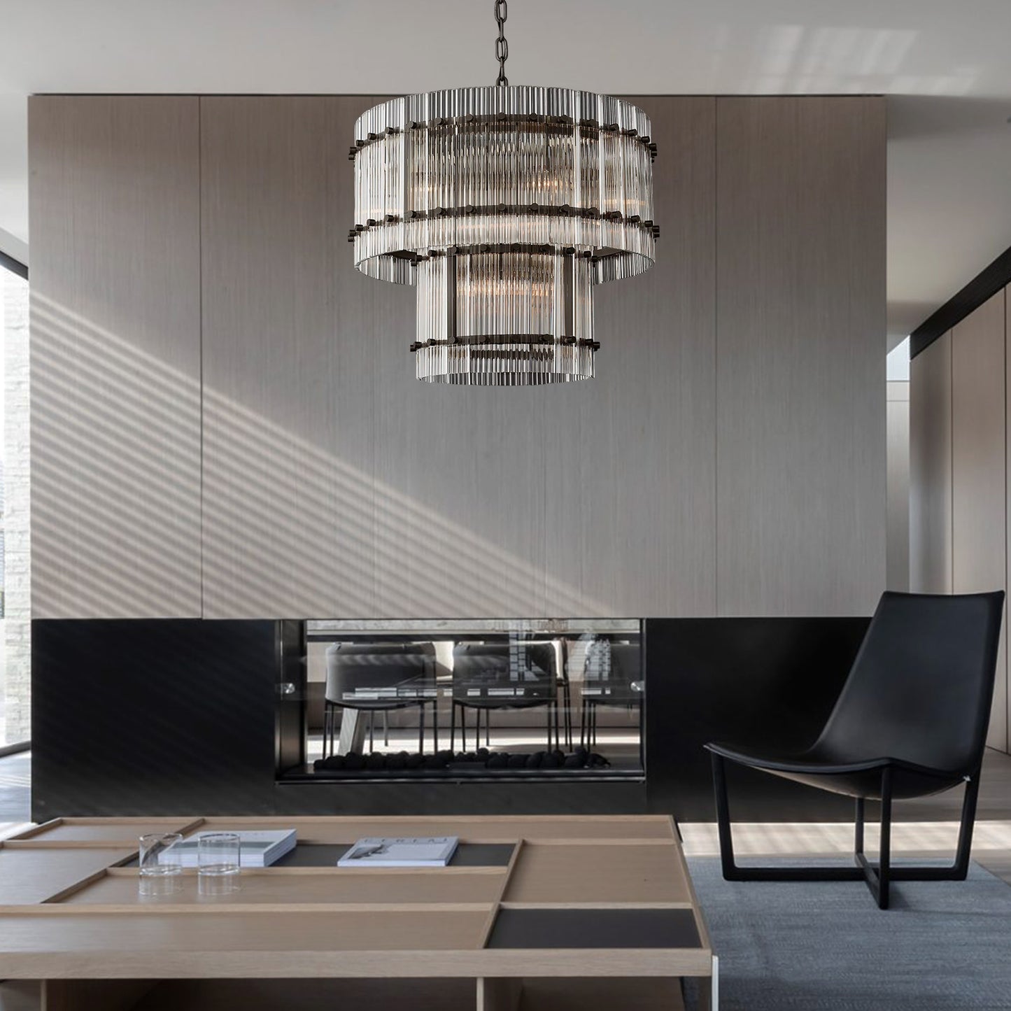 San Marcom Modern 2-Tier Round Chandelier 22"