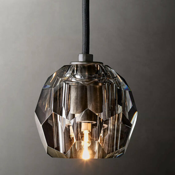 Boule De Cristal Glass Smoky Pendant