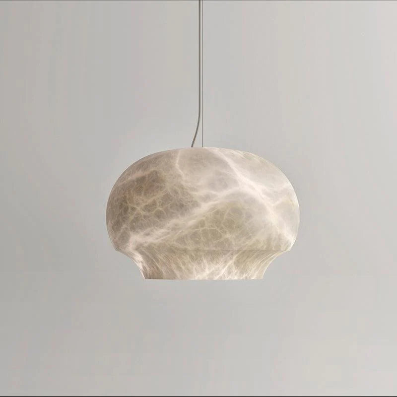 Modern Celina Alabaster Dome Pendant Lighting