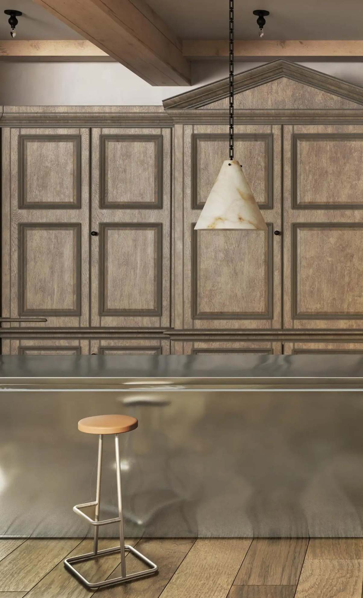 Contemporary Large Alabaster Pendant Light For Kitchen Island