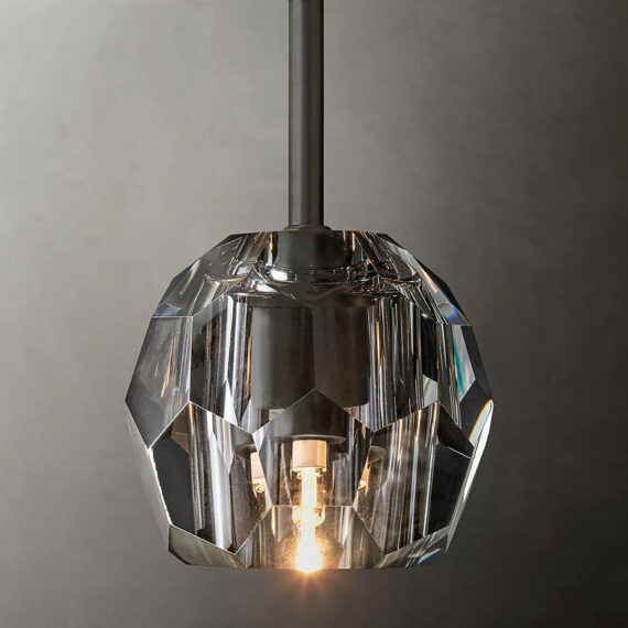 Boule De Cristal Glass Smoky Pendant