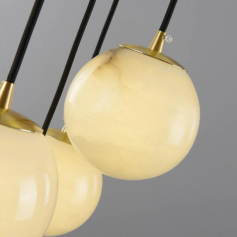 Roden Alabaster Global Chandelier For Staircase