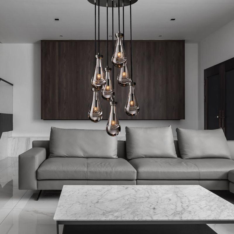 7 lights Raindrop Round chandelier