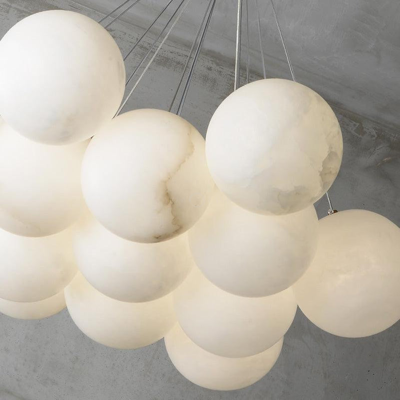 Alabaster Modern Pearl Ball Pendant Light For Dining Room