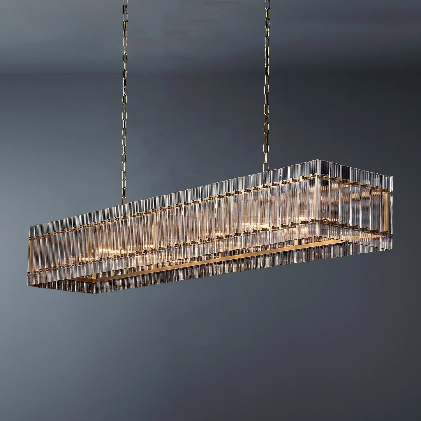 San Marcom Rectangular Crystal Chandelier 72"