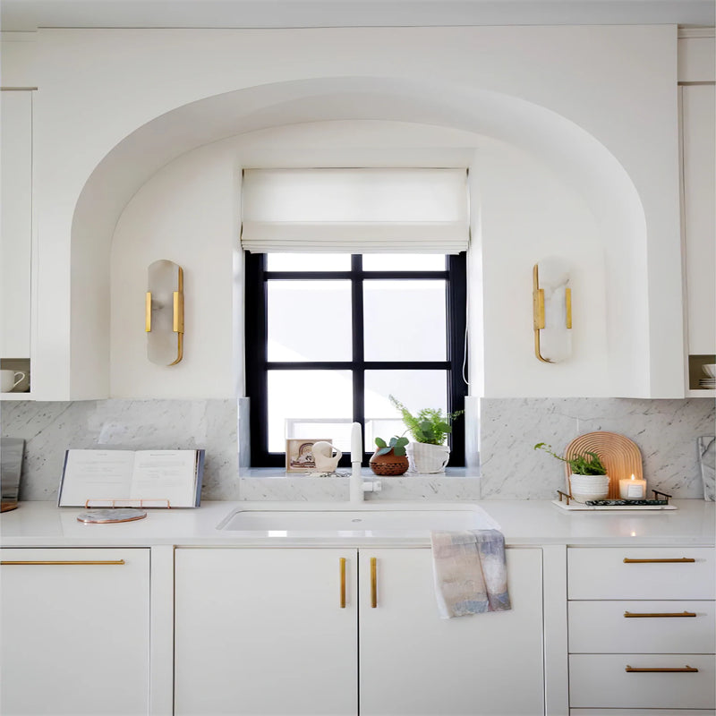 Long Alabaster Modern Wall Sconce