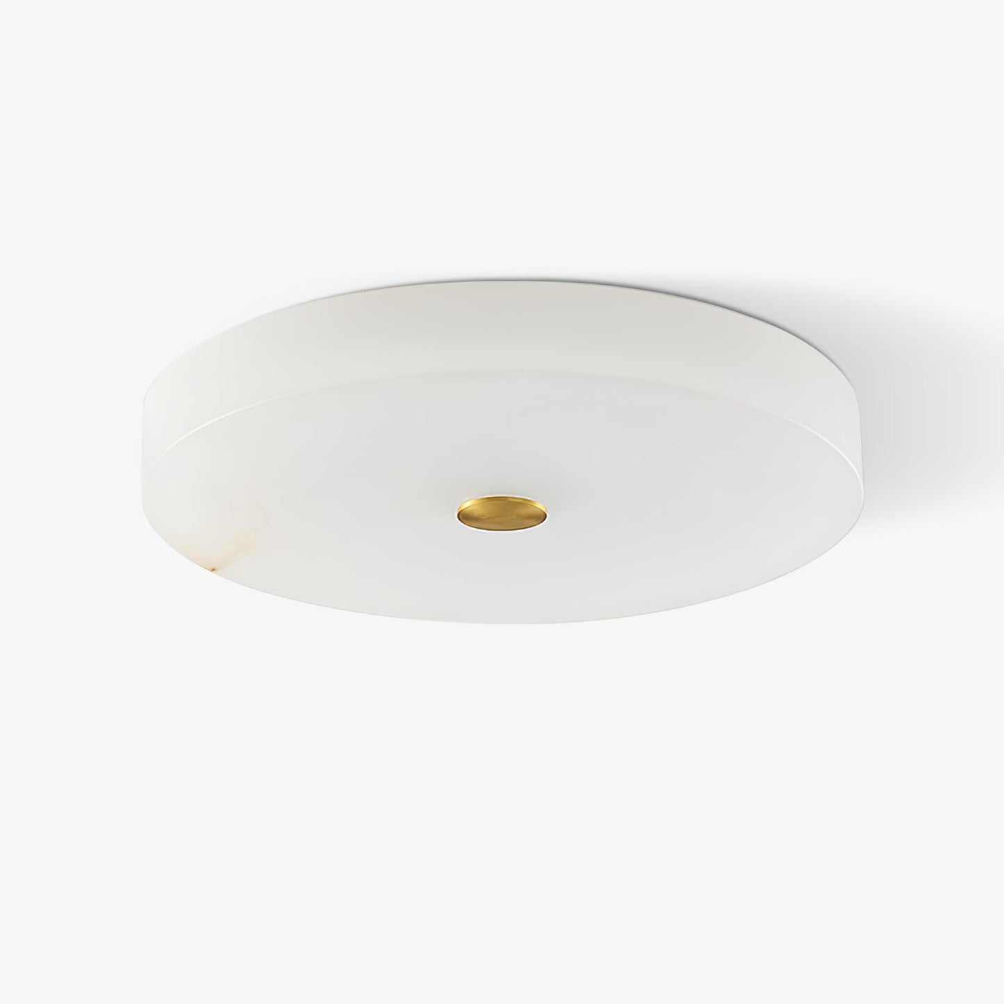 Modern Apollo Alabaster Flush Mounted Round Chandelier