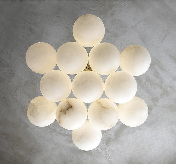 Alabaster Modern Pearl Ball Pendant Light For Dining Room