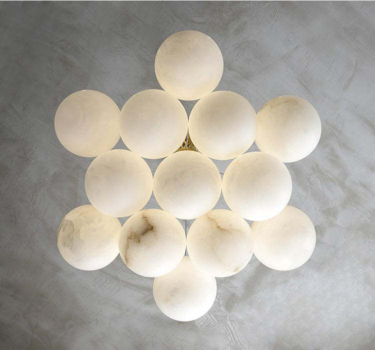 Alabaster Modern Pearl Ball Pendant Light For Dining Room