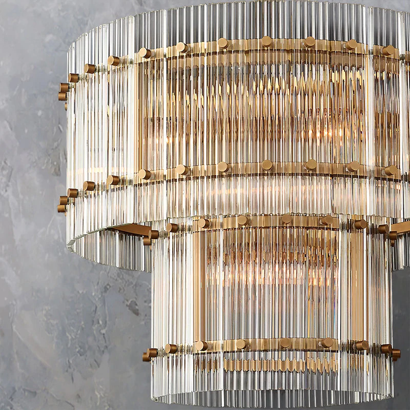 San Marcom Modern 2-Tier Round Chandelier 22"