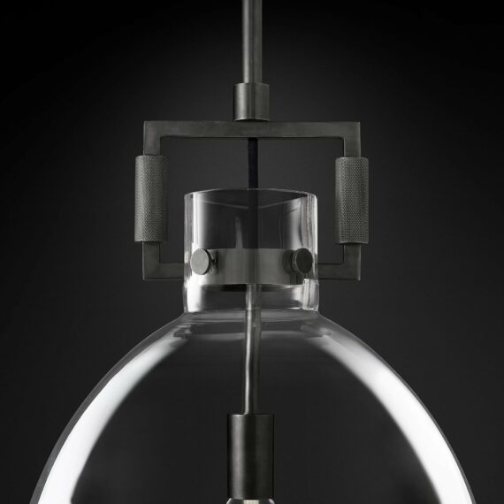 Machinist Glass Cloche Pendant 10″ 14″ 18″