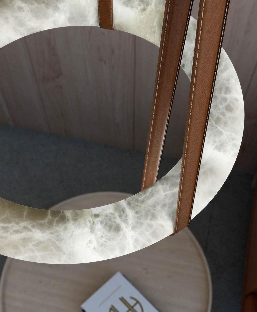 Rounded Ring Pendant Alabaster Chandelier