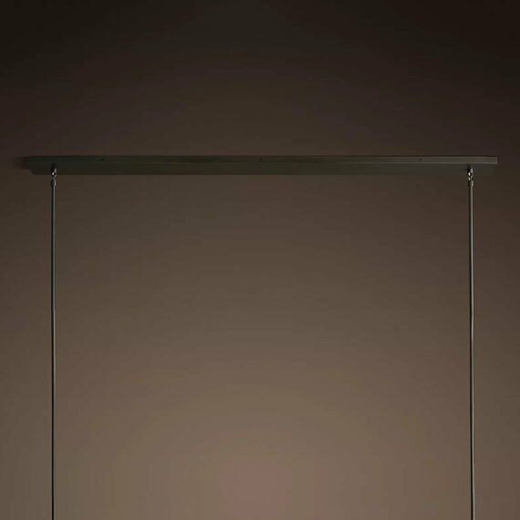 Boule De Cristal Glass Linear Chandelier 60″, 6-Lights