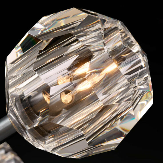 Boule De Cristal Glass Round Chandelier 36″,18-Lights