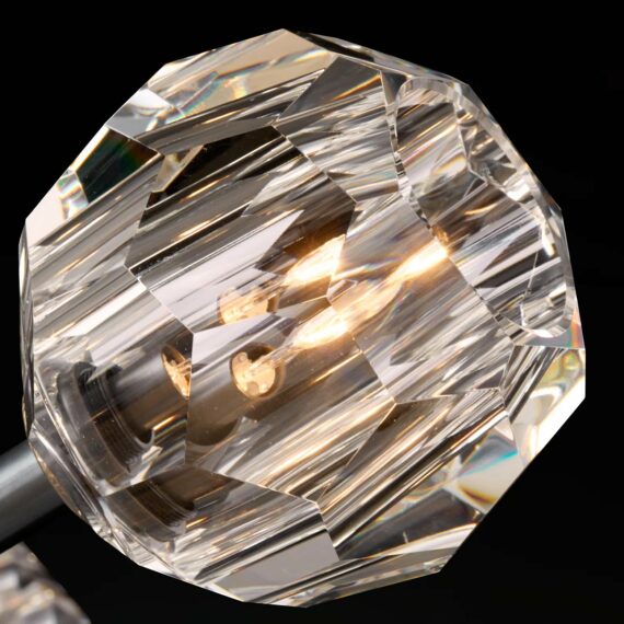 Boule De Cristal Glass Oval Chandelier 72″, 24-Lights