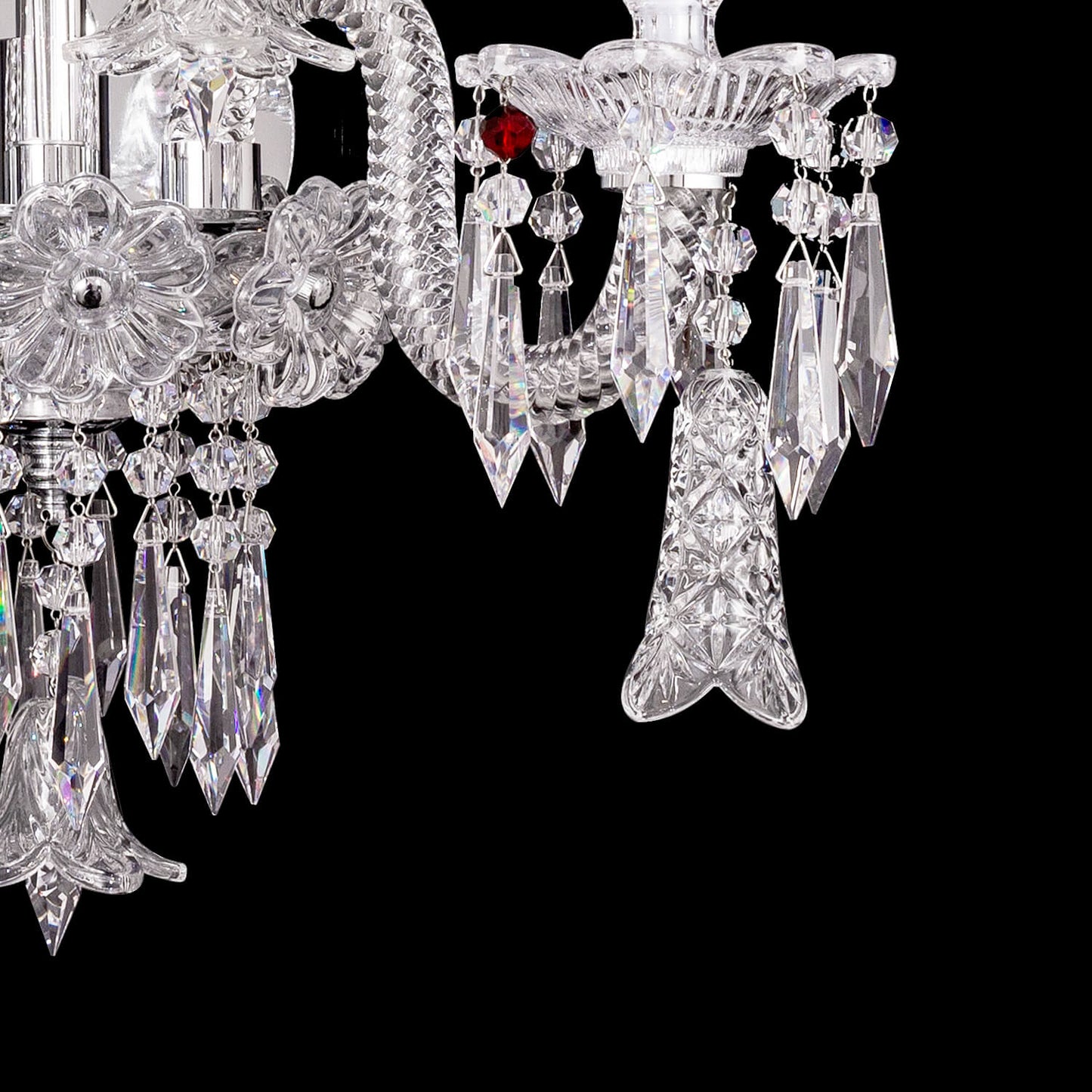 Candle Baccarat crystal wall sconce with bell