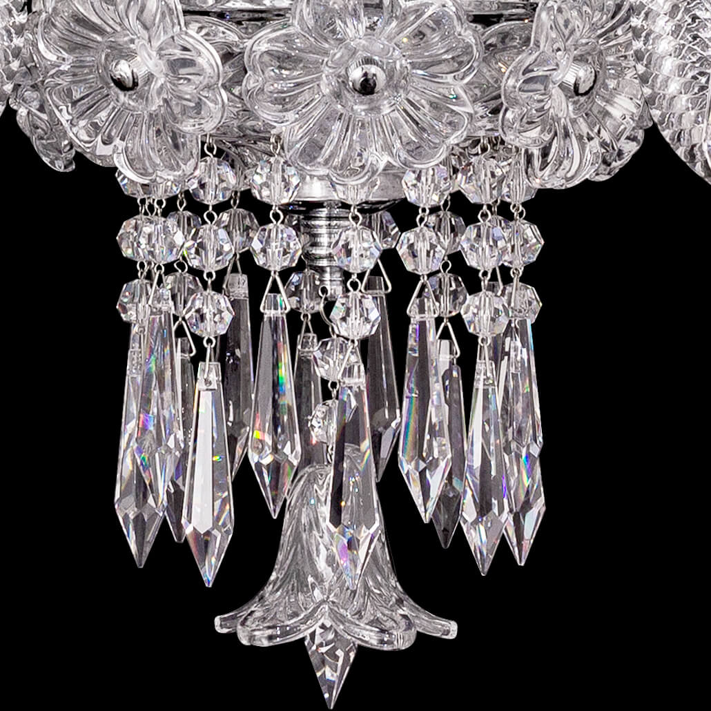 Candle Baccarat crystal wall sconce with bell