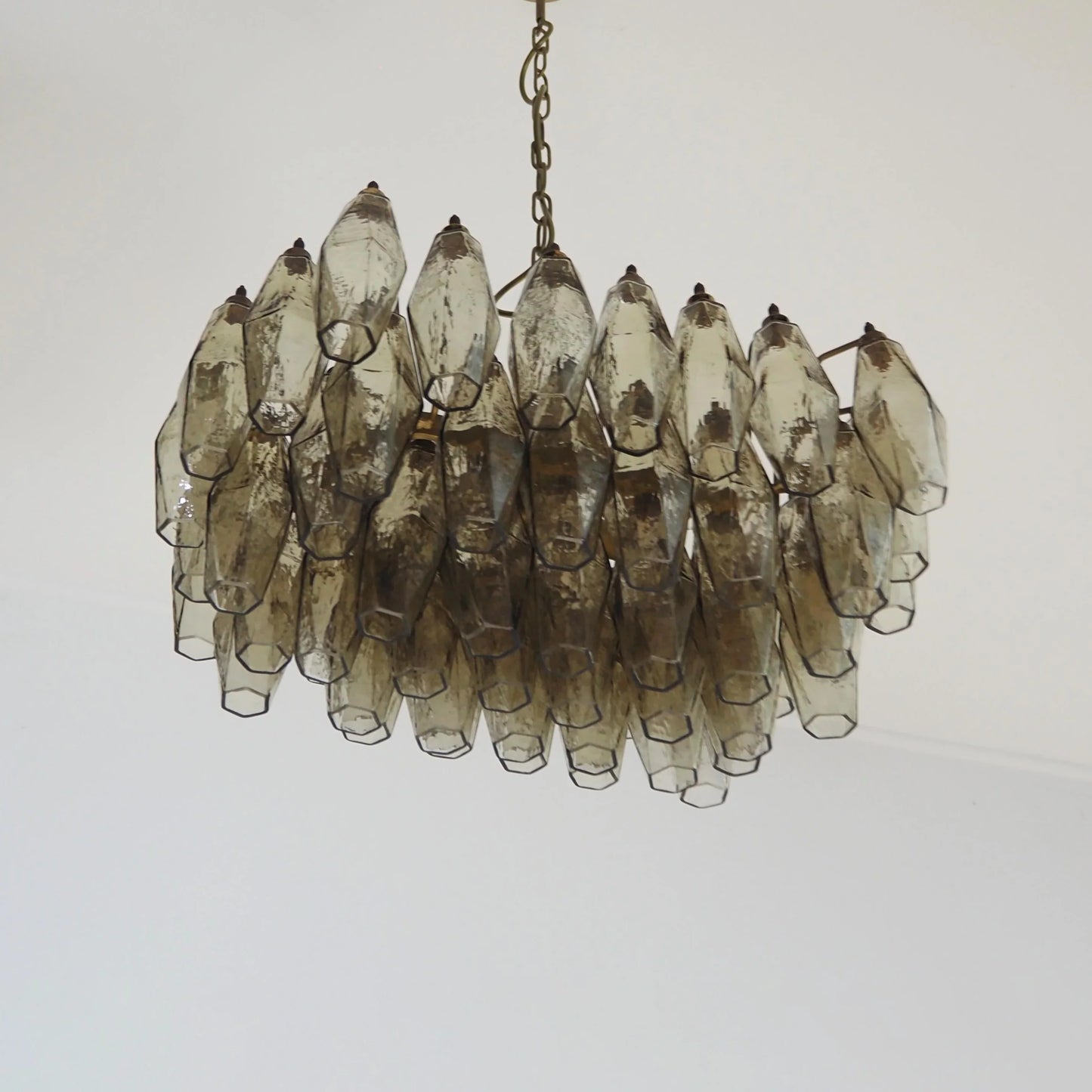 Poliedri Murano Smoked Chandelier