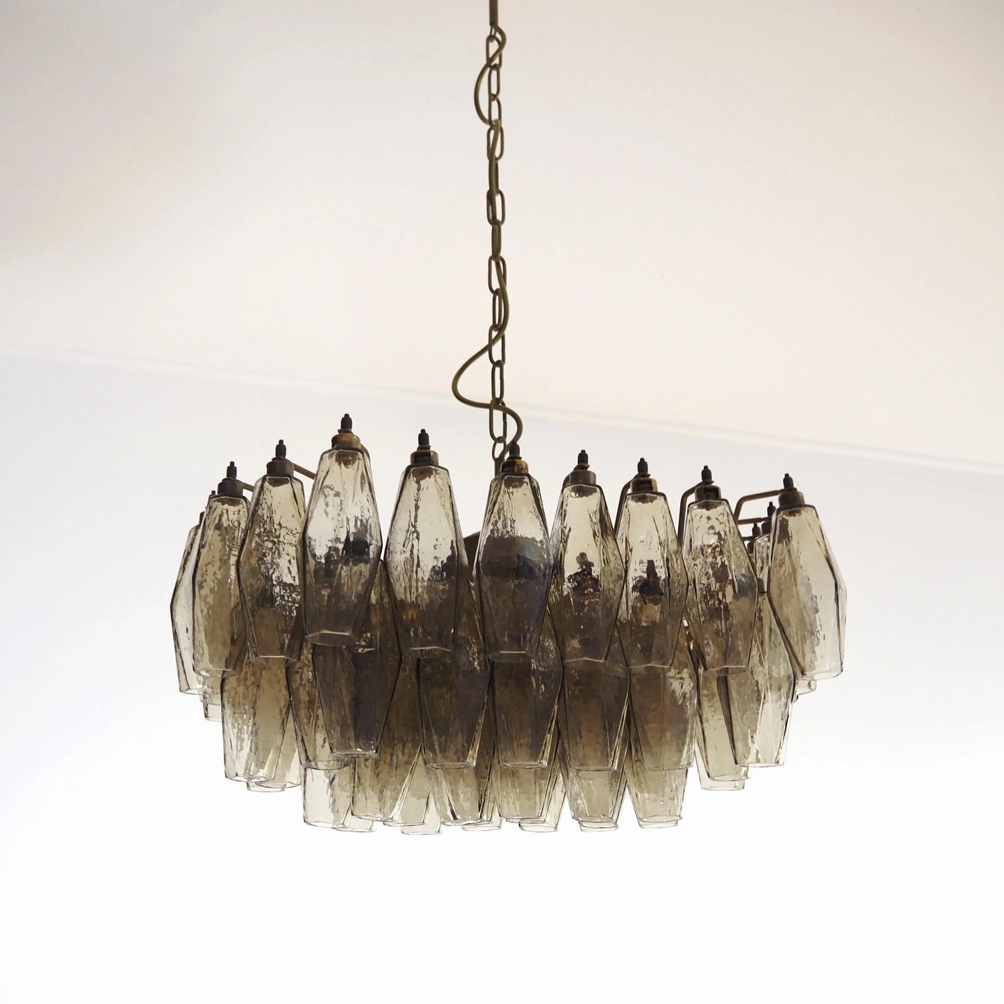 Poliedri Murano Smoked Chandelier