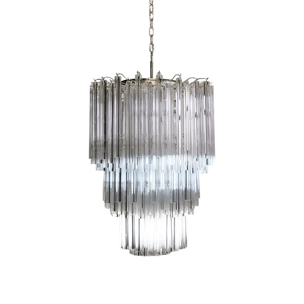 Fantastic Murano Prisms Transparent Chandelier