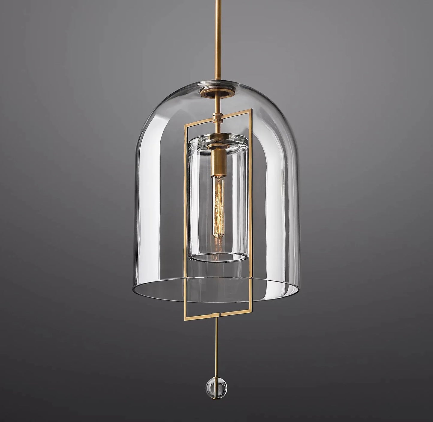 Fulcrum Utilitaire Design Sense Grand Pendant Light 15" For Living Room