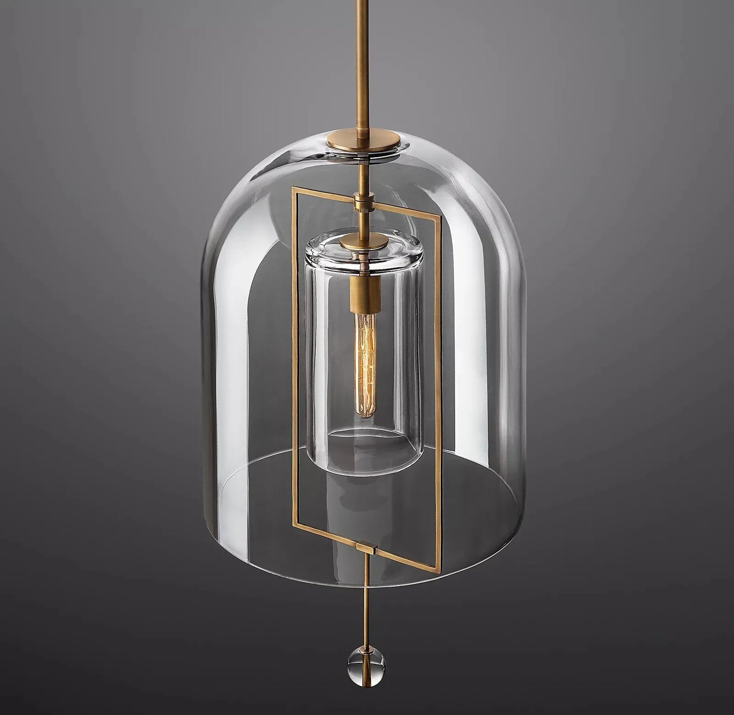 Fulcrum Utilitaire Design Sense Grand Pendant Light 15" For Living Room