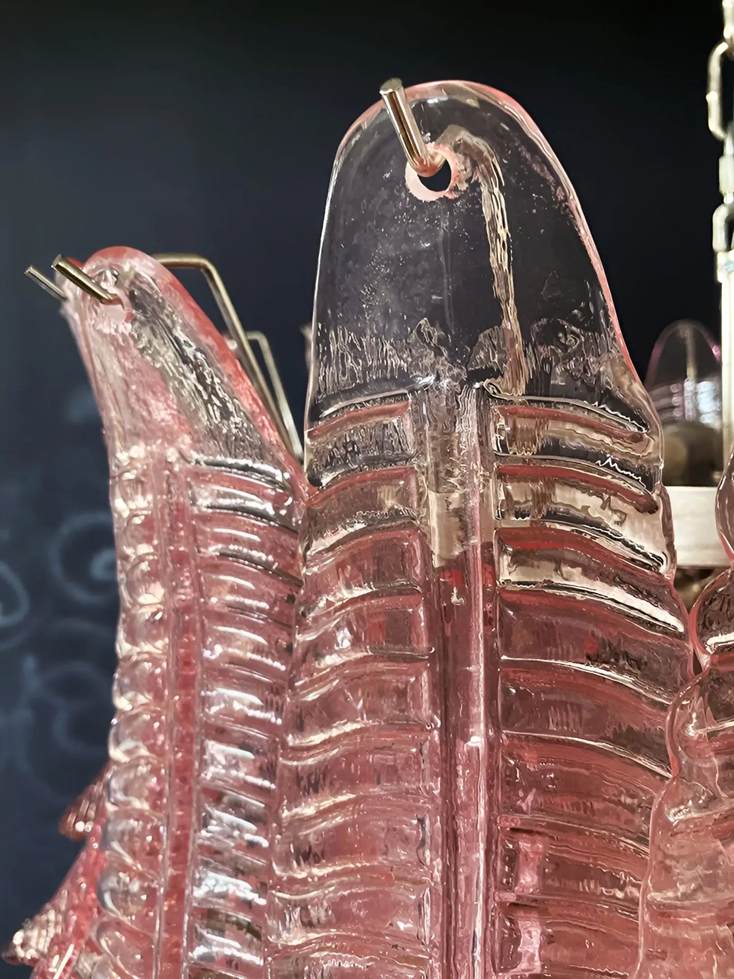 Gorgeous Murano Felci Pink Glass Chandelier