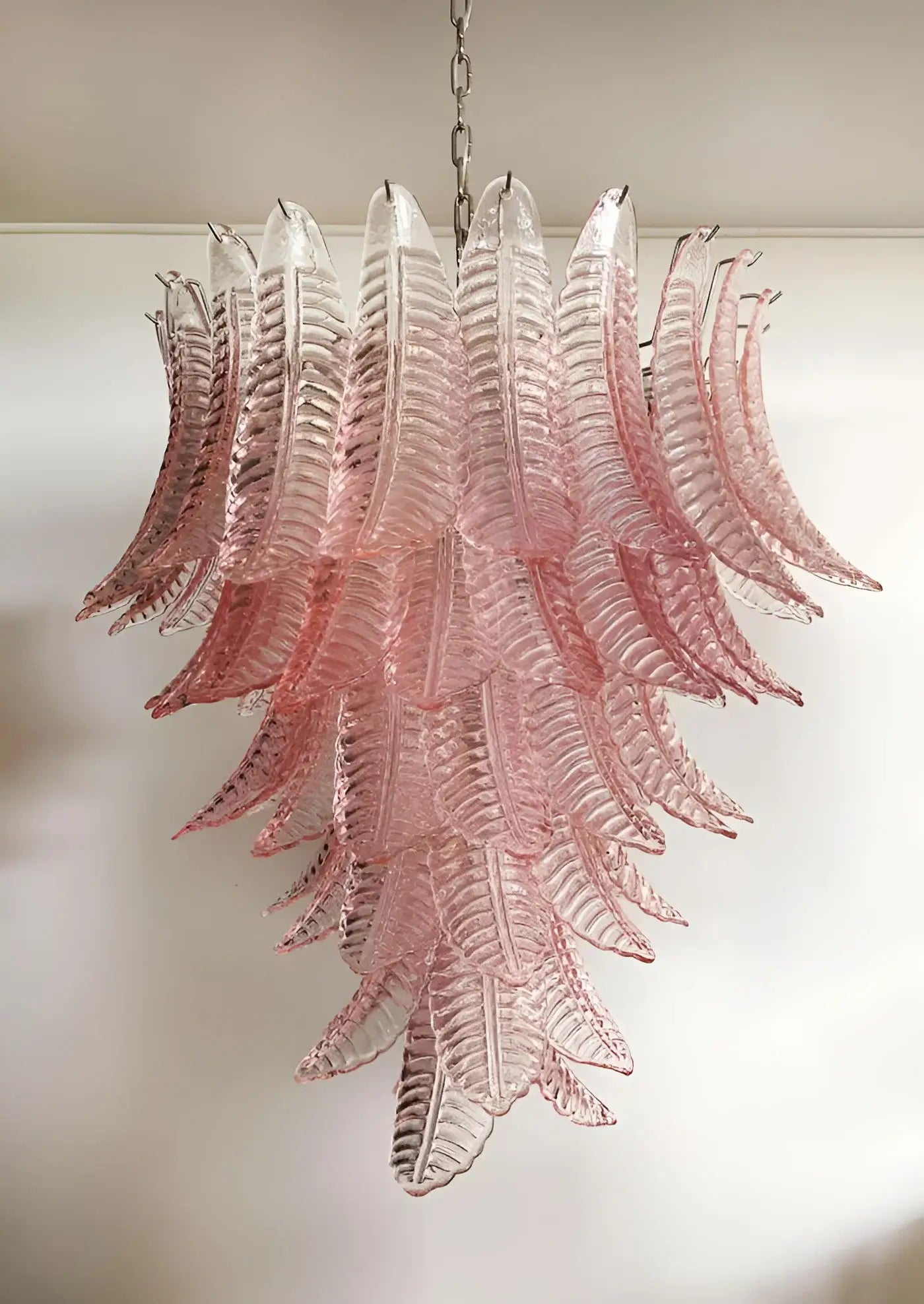 Gorgeous Murano Felci Pink Glass Chandelier