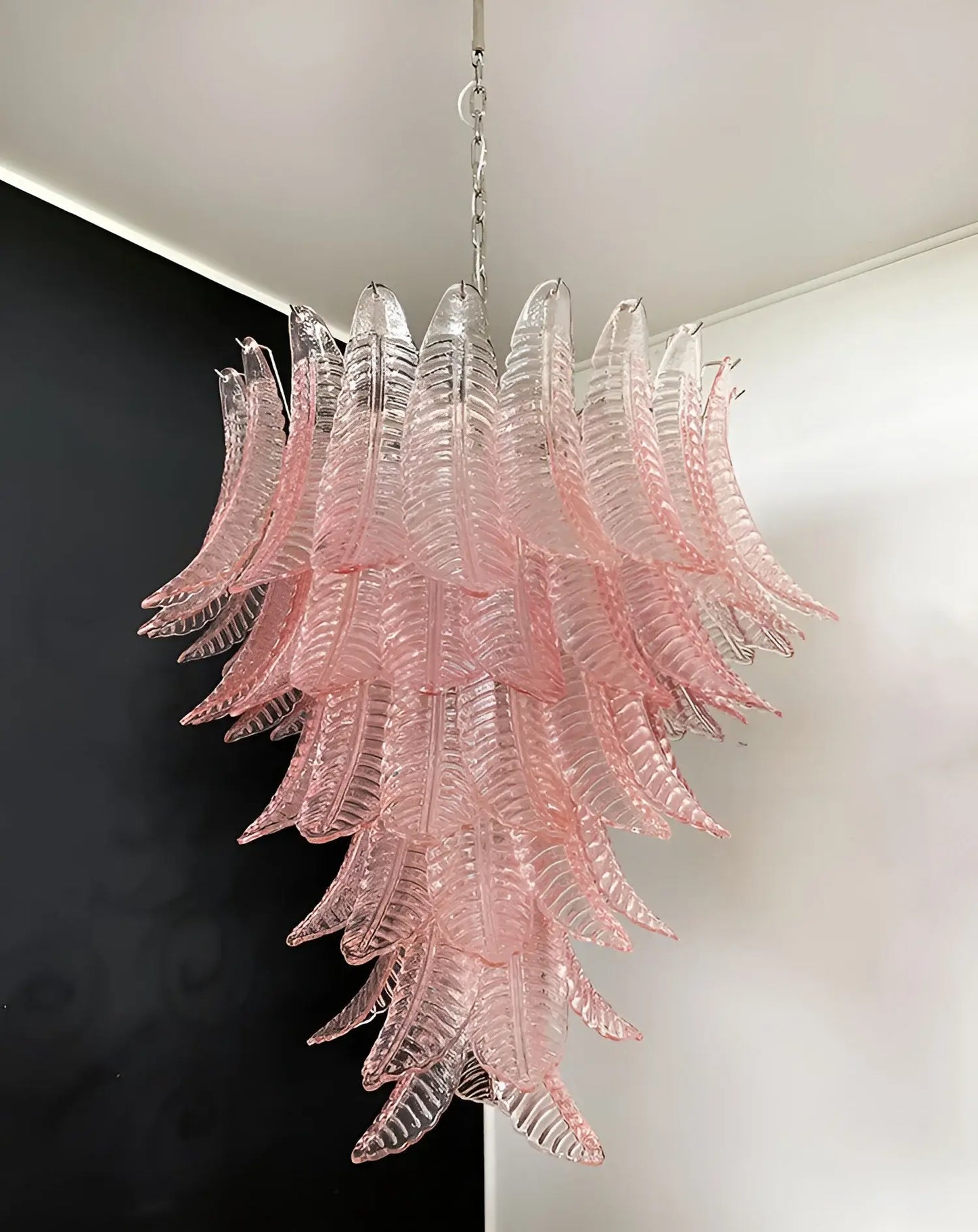 Gorgeous Murano Felci Pink Glass Chandelier
