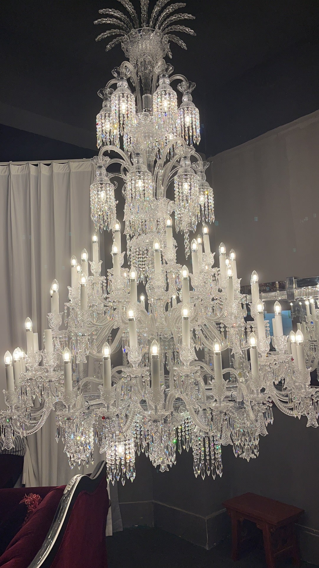 73 Lights Huge Baccarat Museum Chandelier