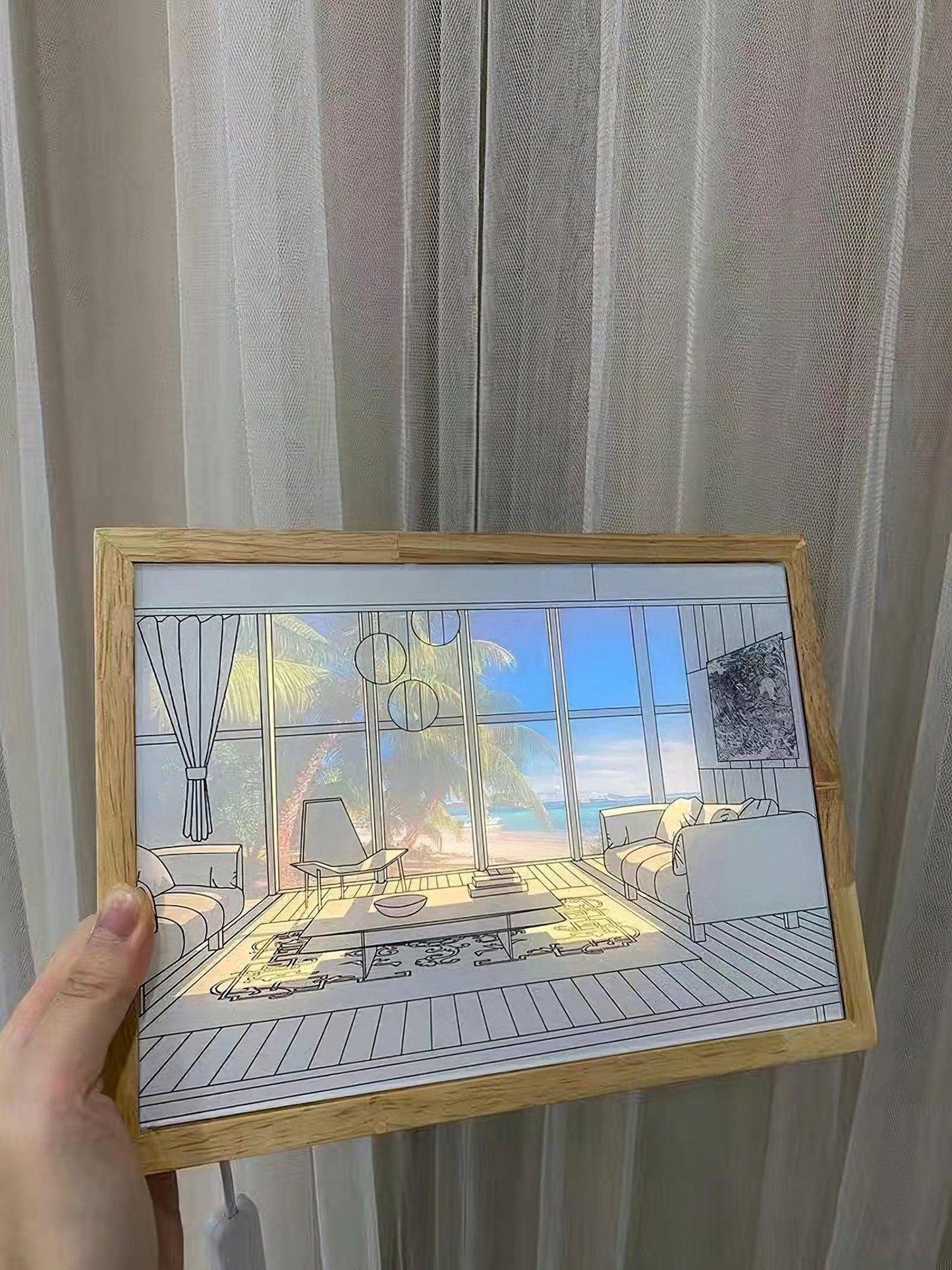 Illuminated Bedside Art Lamp