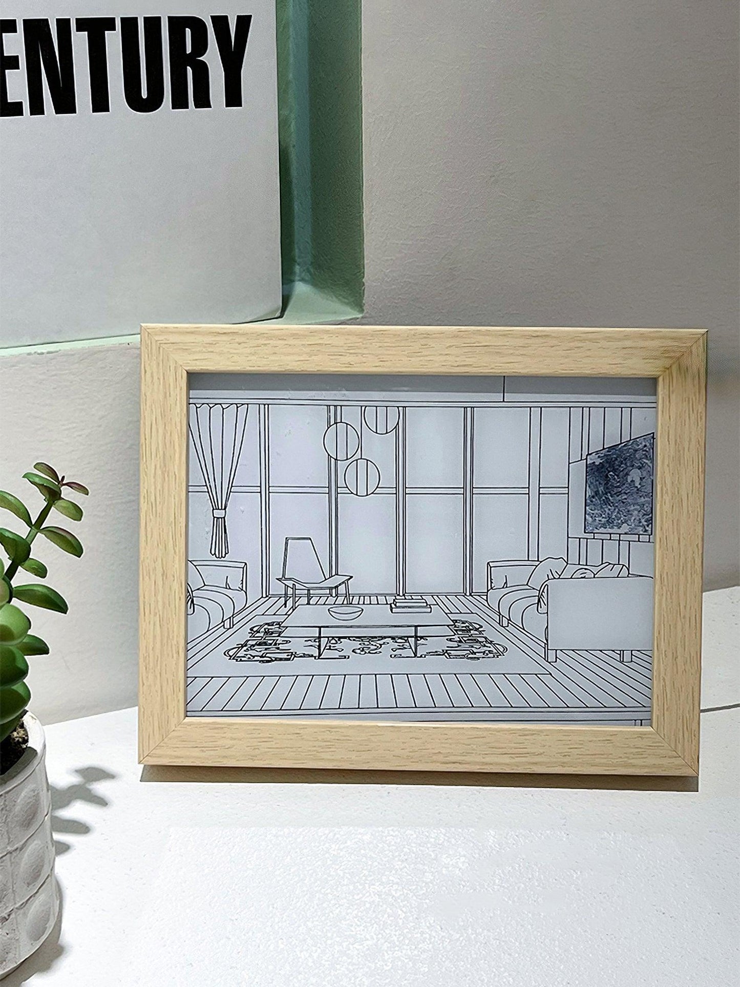 Illuminated Bedside Art Lamp