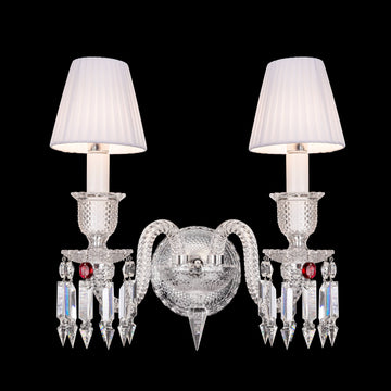 2 lights Zenith Baccarat Wall Sconce