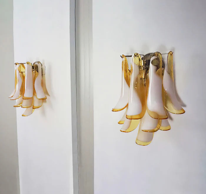 Vintage Murano Caramel Wall Lights