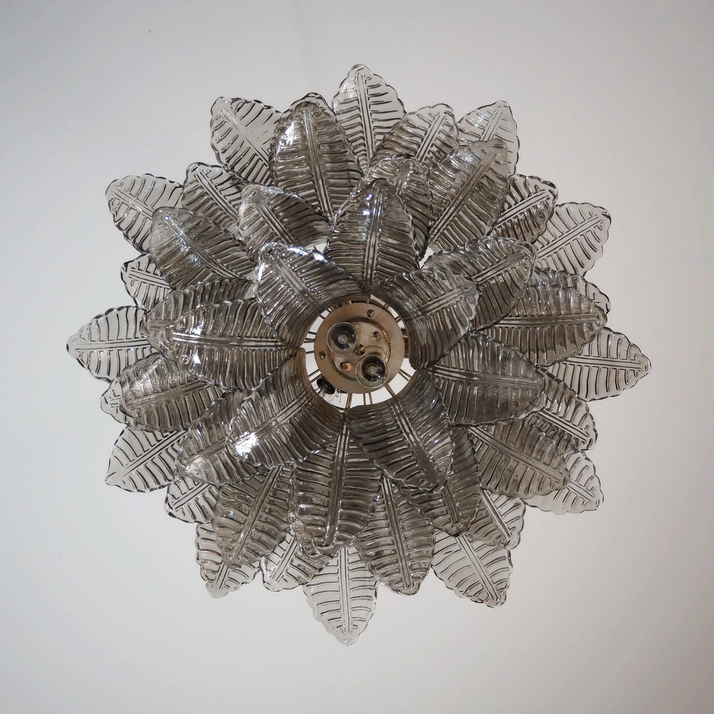 Murano Smoked Ferns Glass Chandelier