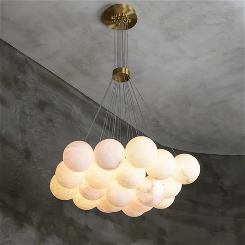 Modern Creative Alabaster ball chandelier