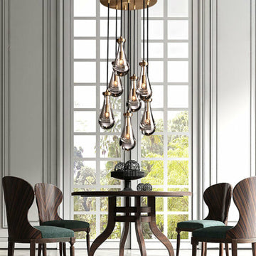 Raindrop Round Chandelier 18″, 7-Lights