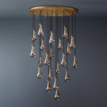 Raindrop Round Chandelier 47″, 21-Lights