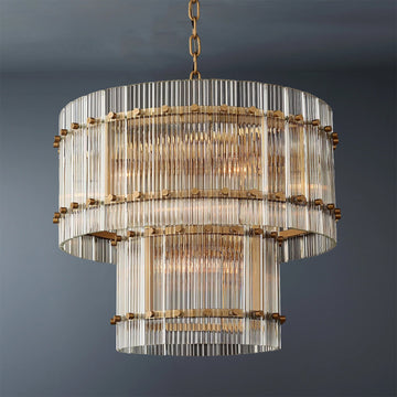 San Marcom Modern 2-Tier Round Chandelier 22"