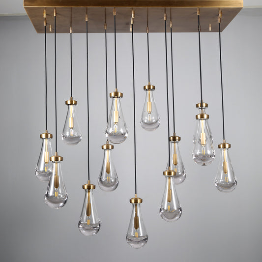 Raindrop Linear Chandelier 54″,13-Lights