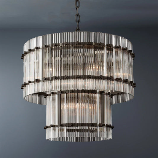 San Marcom Modern 2-Tier Round Chandelier 22"