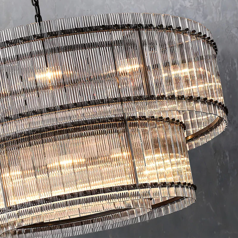 San Marcom Modern 2-Tier Luxury Round Chandelier 60"