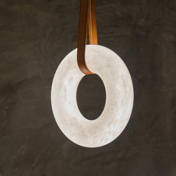 Rounded Ring Pendant Alabaster Chandelier