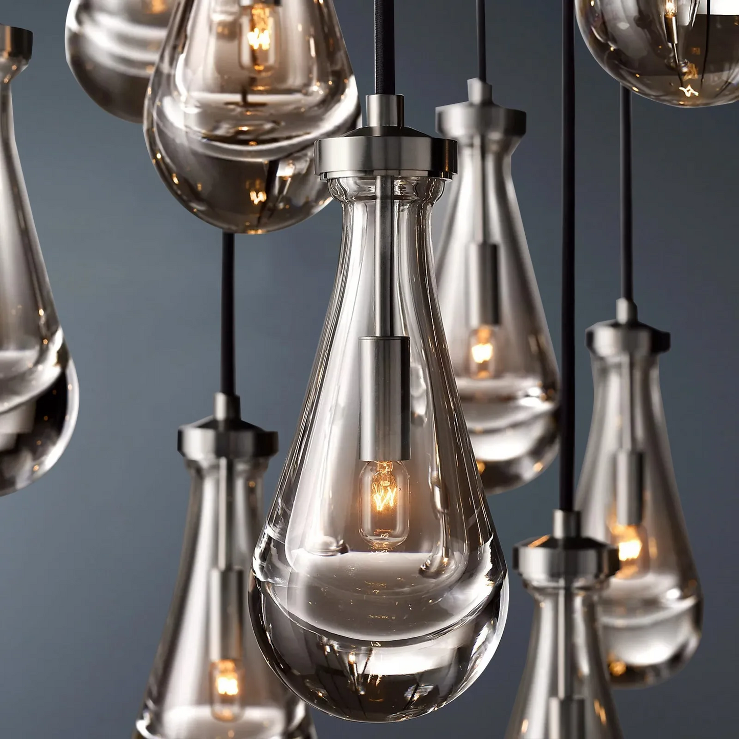 Raindrop Linear 5-Light Chandelier with Rods