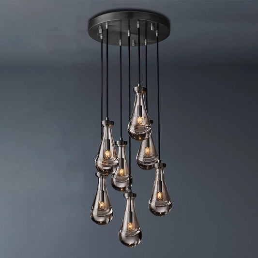 7 lights Raindrop Round chandelier